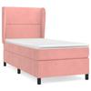 3129134 vidaXL Lit à sommier tapissier avec matelas Rose 90x200 cm Velours