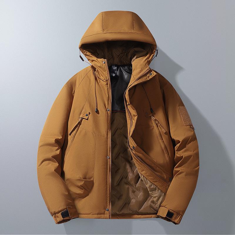 Jacket Men s Autumn and Winter New Thickened Cotton Warm Casual Couple Hooded Cotton Mountaineering Clothing S