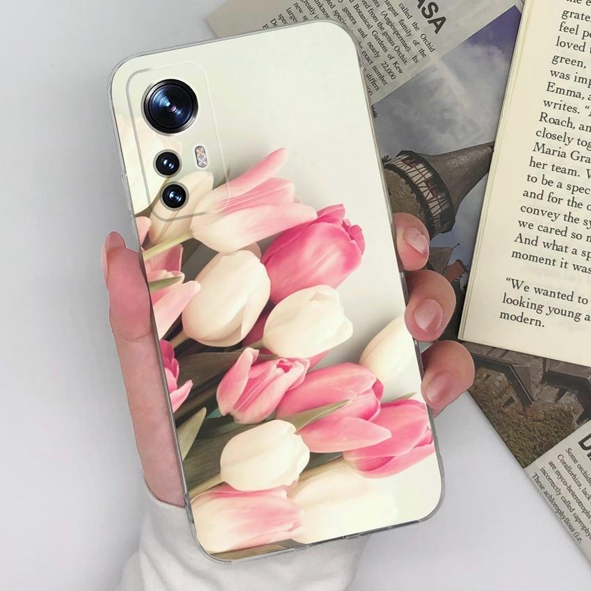 For Xiaomi Black Shark 1 2 3 4 5 Pro 12 12S 12X 12T 13 15T Elegant Flower Phone Case Soft Transparent Silicone Shockproof Shell For Xiaomi Bumper Capa
