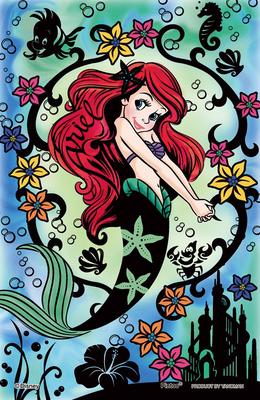 132-delige legpuzzel, transparante standaardpuzzel, De Kleine Zeemeermin: Kleurrijke Dag - Ariel