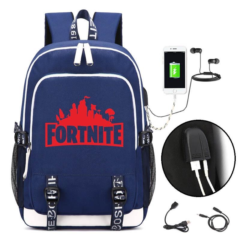 

Battle Fortnite Game Royale Backpack Usb Charging Student School Bag Bag Unisex A