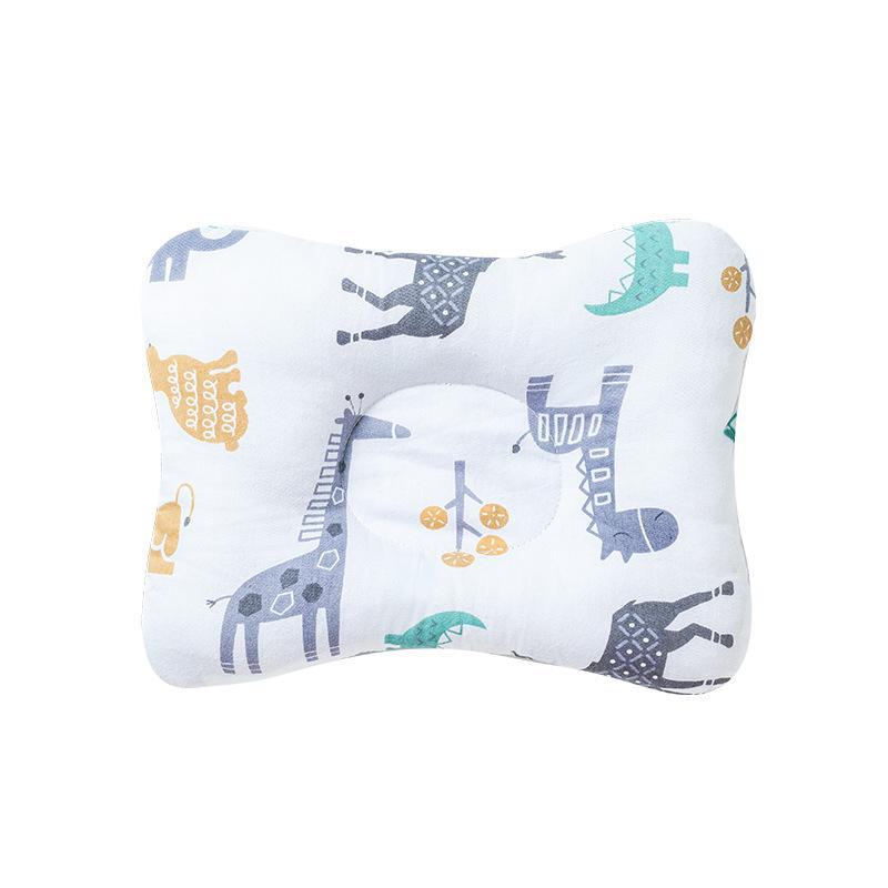 Polštář na tvarování miminka: Novorozenecká opěrka hlavy Anti-Bias, kreslený design z čisté bavlny pro děti od 0 do 3 let, čtyřsezónní použití.
