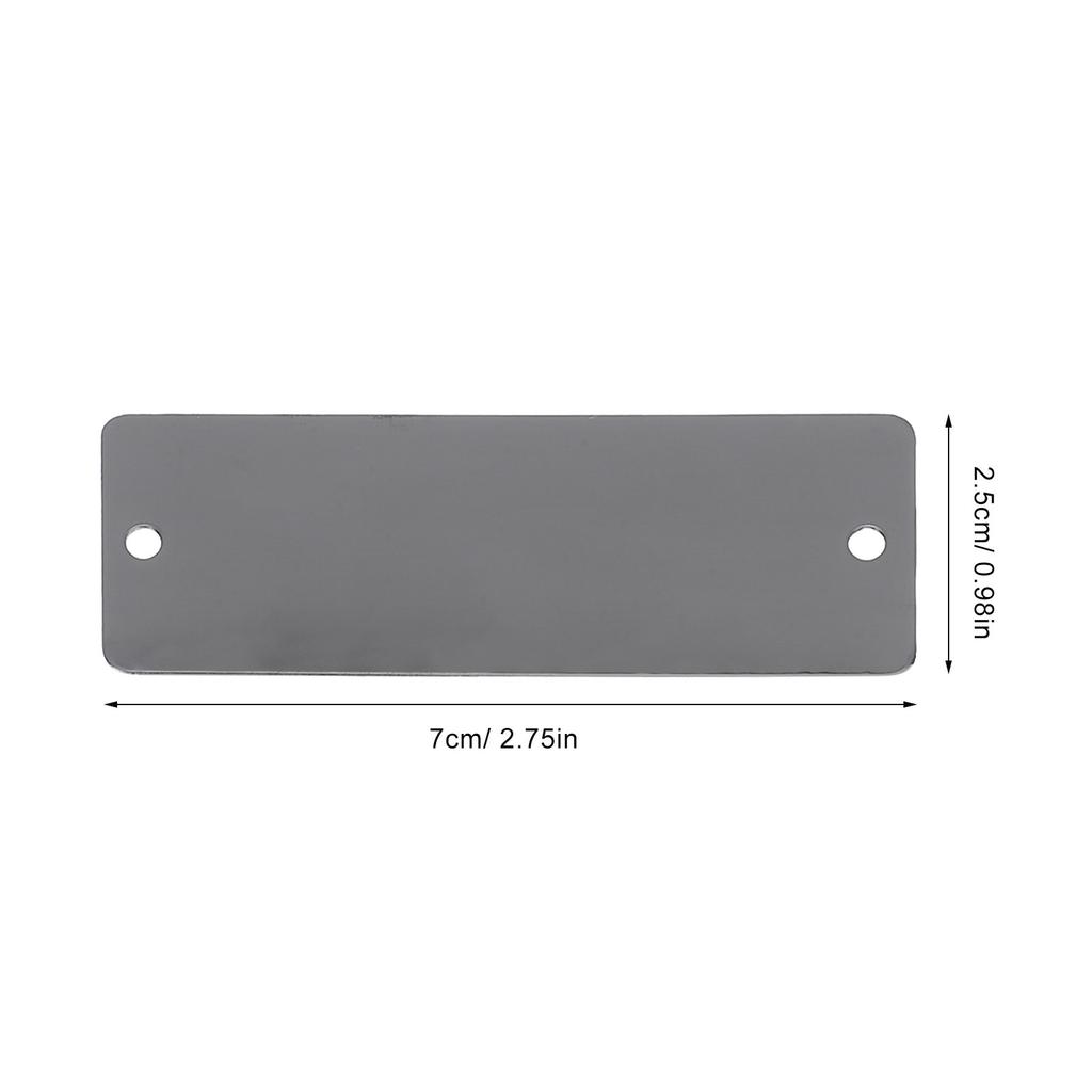 10pcs Stainless Steel Name Plate 70X25Mm Blank Metal Tags For Engraving Diy Industrial Machinery Signage Craft