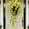 Morning Glory Silk Flower Hanging Flower Basket Home Wedding Courtyard Door Hanging Wall Decor