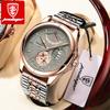 POEDAGAR 802 Moda Cuarzo Reloj para Hombre Acero Inoxidable Relojes de Pulsera de Lujo para Hombre Marca Superior Negocios Impermeable Reloj con Fecha para Hombre