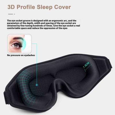 3D-Schlafabdeckung Memory Foam Augenmaske Augenmaske Augenbinde Schlafhilfe Augenabdeckung Weiche atmungsaktive Augenabdeckung für unterwegs