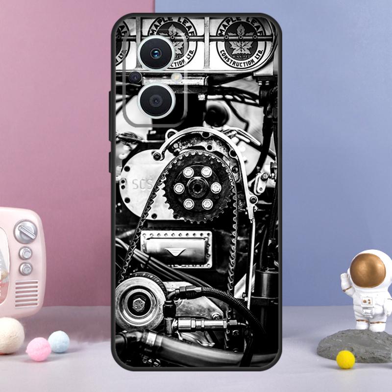 Motor Engine Motorcycle Funda For OPPO Reno 14 F 11F 12F 13F 10 11 12 13 Pro 7 8 Lite OPPO Find X8 X6 X5 X9 Pro Case