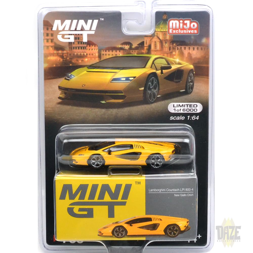 MINI GT Масштаб 164 MiJo EXCLUSIVE - Lamborghini Countach LPI 800-4 (Желтый Орион)