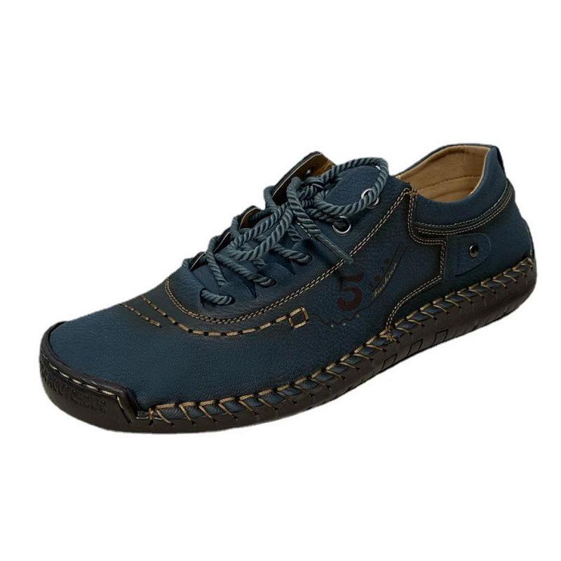 2022 Herren Große Weichsohle Handgefertigte Lederschuhe