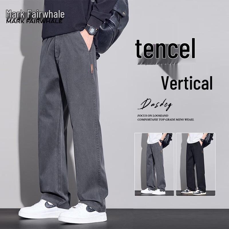 MARK FAIRWHALE Men s Tencel Blend Straight Fit Casual Pants 38