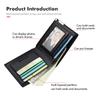 YYQO6 For Ford Car Logo Men Short Foldable Credit Card Holder Leather Money Wallet Accessories Focus mk2 mk3 mk4 Fiesta Ranger