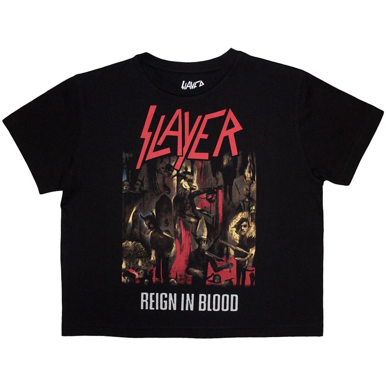 

Slayer Reign In Blood Women s Crop Top - NEW OFFICIAL S
