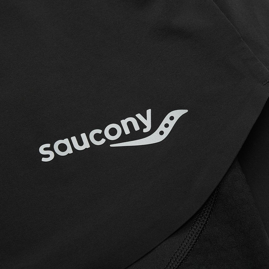 SAUCONY Soft And Comfortable Skin-Friendly Fake Two-Piece Sports Long Pants Unisex Bottoms Black SA2269LG21T-BK001