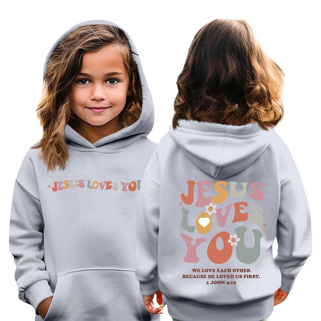 Children's Hoodie Boys And Girls Fashion Printed Long-sleeved Hooded Pocket Hoodie