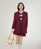 Seteo (W) Pleated Mini Skirt Burgundy
