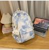 The New Large-capacity Multi-compartment Schoolbag Is Tie-dyed, Cute and Sweet Literary Backpack, Versatile Casual and Lightweight Make-up Bag.