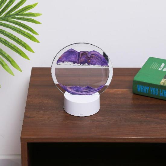 

2023 Высококачественный светодиодный светильник для песка, динамическая фоторамка для песка, RGB USB, светильник для песочных часов, 3D-сцена с глубоким морским песком, динамический дисплей, декоративный ночник