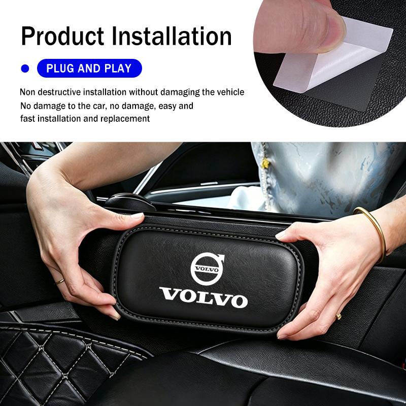 Car Elbow Rest Pad Center Console Leg Mat PU Leather Knee Cushion For Volvo V40 V60 C30 C70 S60 S80 S90 XC40 XC60 XC70 XC90 T6 JL9