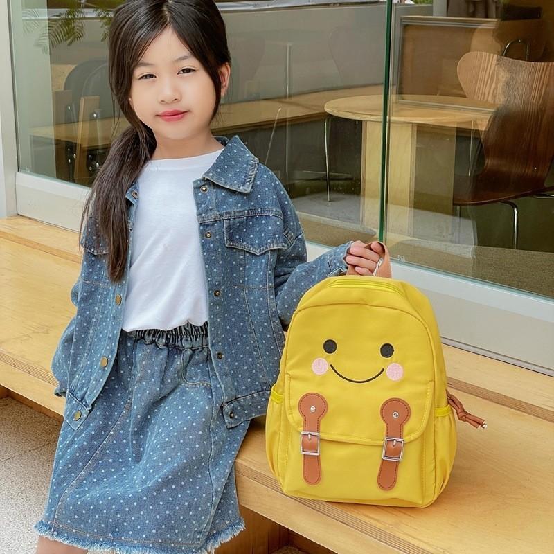 Breathable Nylon Kindergarten Backpack With Fun Geometric Print For Children