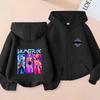 Lovci démonů K-pop Film Mikina na zip Módní Oversized Bunda Zapínací Mikina Streetwear