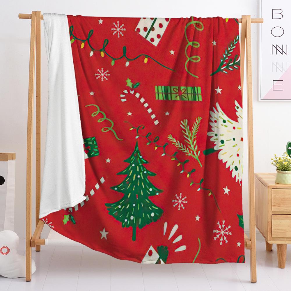 Flaneldecke Schlafzimmerdecke Europäische und Amerikanische Decke Digitaldruck Weihnachtsdecke Schlafzimmer