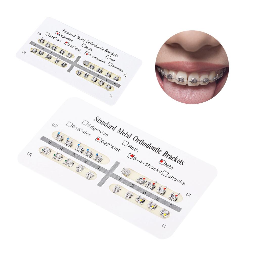 10 Packs Metal Dental Teeth Orthodontics Brackets Braces 022slot 345hooks