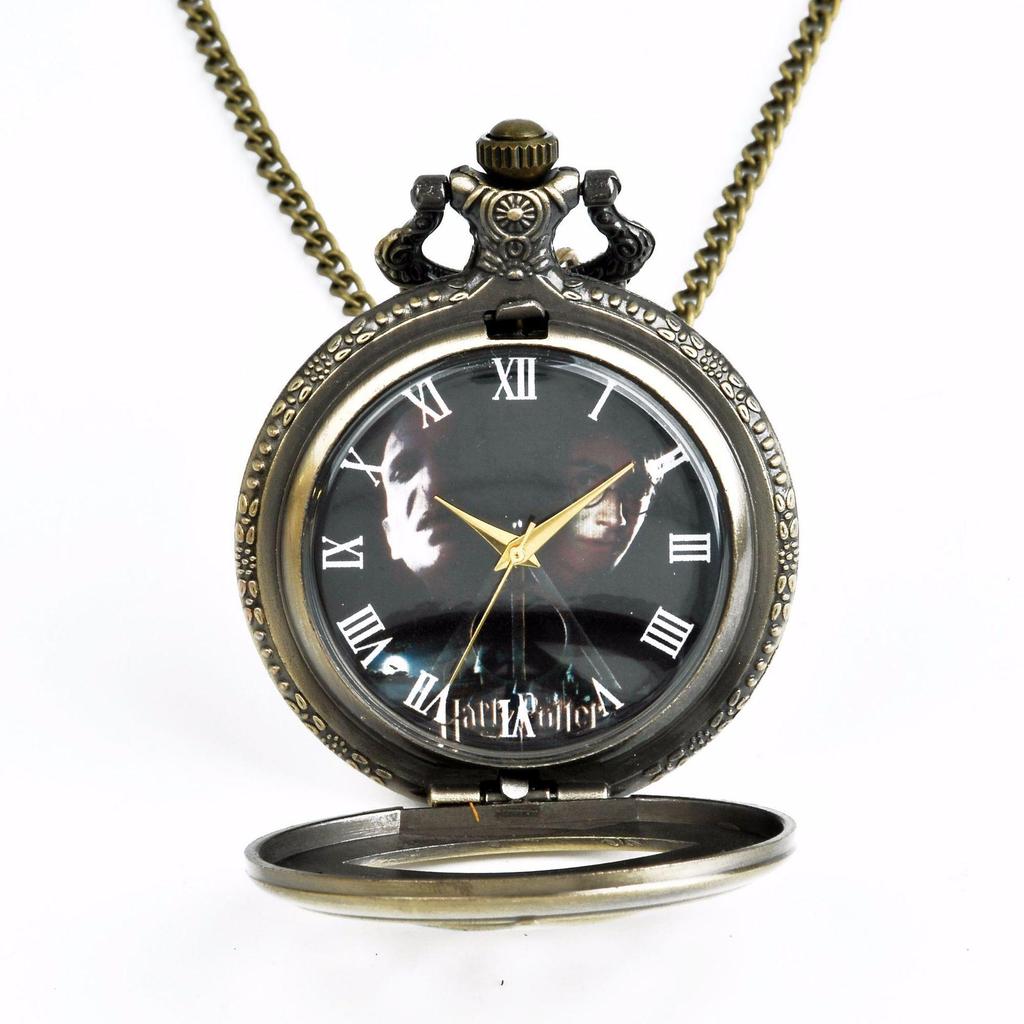 Harry Potter Deathly Hallows Copper Owl Pocket Watch Pendant