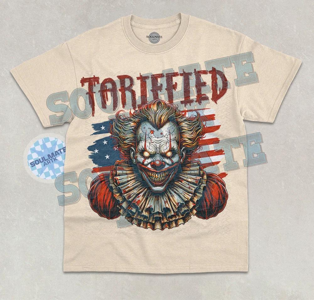 Tariffied T- Shirt Funny Meme Clown Tariff Joke Graphic Bootleg Unisex Shirt XL