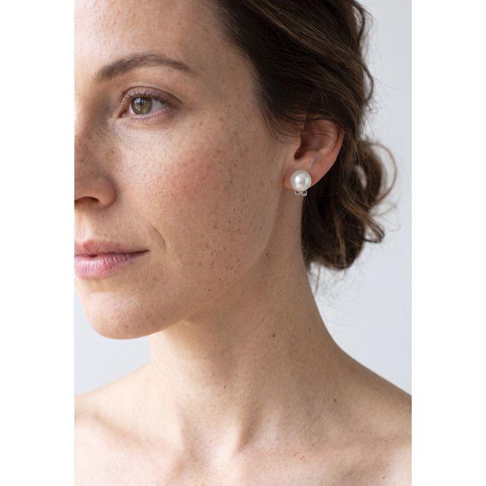 Boucles d'oreilles - PEARLS & COLORS - Pearls & Colors - Perles d'eau douce baroques 10-11 mm - Blanc - Argent 925