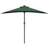 Garden Sun Umbrella Green 294 X 150 X 223 Cm Polyester and Steel