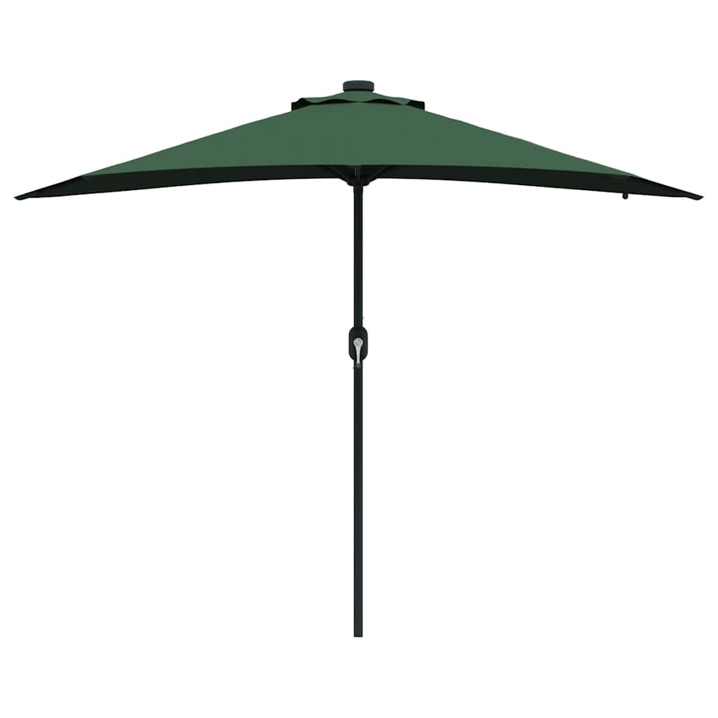Garden Sun Umbrella Green 294 X 150 X 223 Cm Polyester and Steel