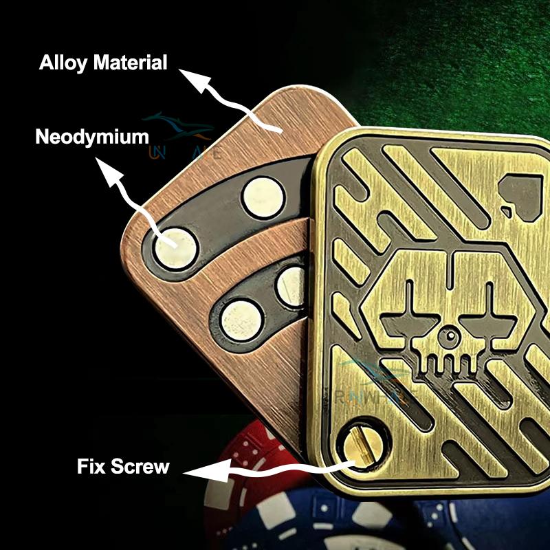 EDC Push Slider Metal Fidget Anti Stress Toys Adultes Finger Spinner Poker Soulage l'anxiété Jouet Portable Pop Magnetic Slider Games