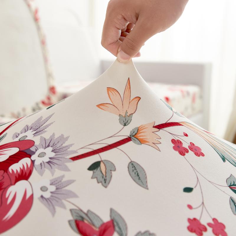 Neuer floral bedruckter Stretch-Sofa-Sitzkissenbezug, Rückenlehnenschutz für Couch, Sofabezug in L-Form, Chaselong-Schonbezüge