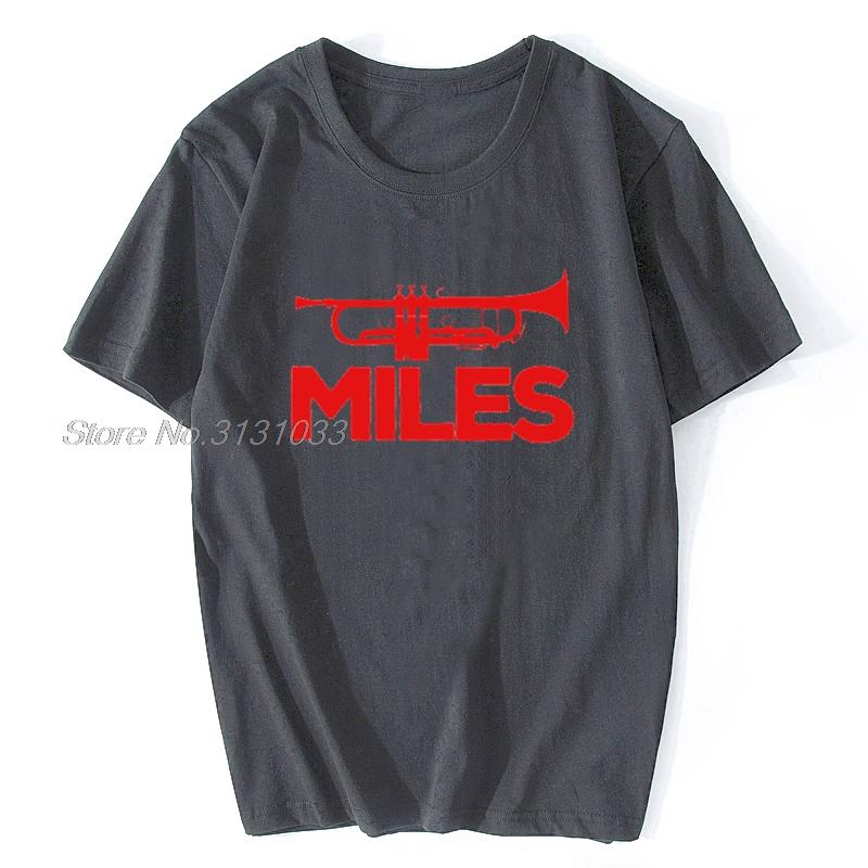 

НОВЫЙ Мужской Летний Стильный Футболка с Принтом Логотипа Трубы Майлза Дэвиса Круглый Вырез Короткий Рукав Хлопковые Топы Футболки Большого Размера S