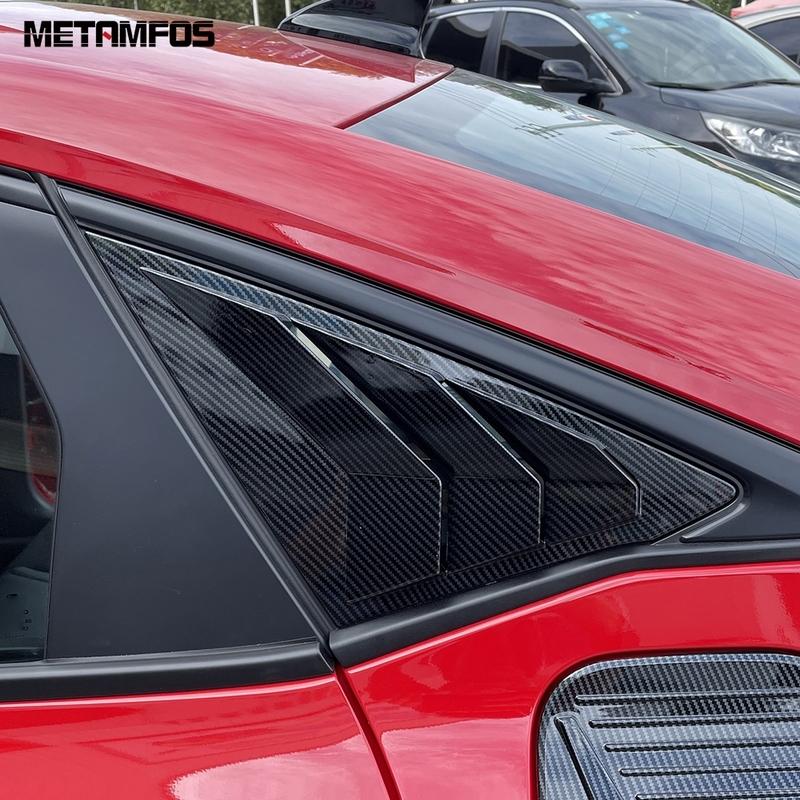 Rear Window Side Vent Louver Shutter Cover Trim For Honda Civic 11th Integra Sedan   2024 2025 Carbon Fiber Accessories