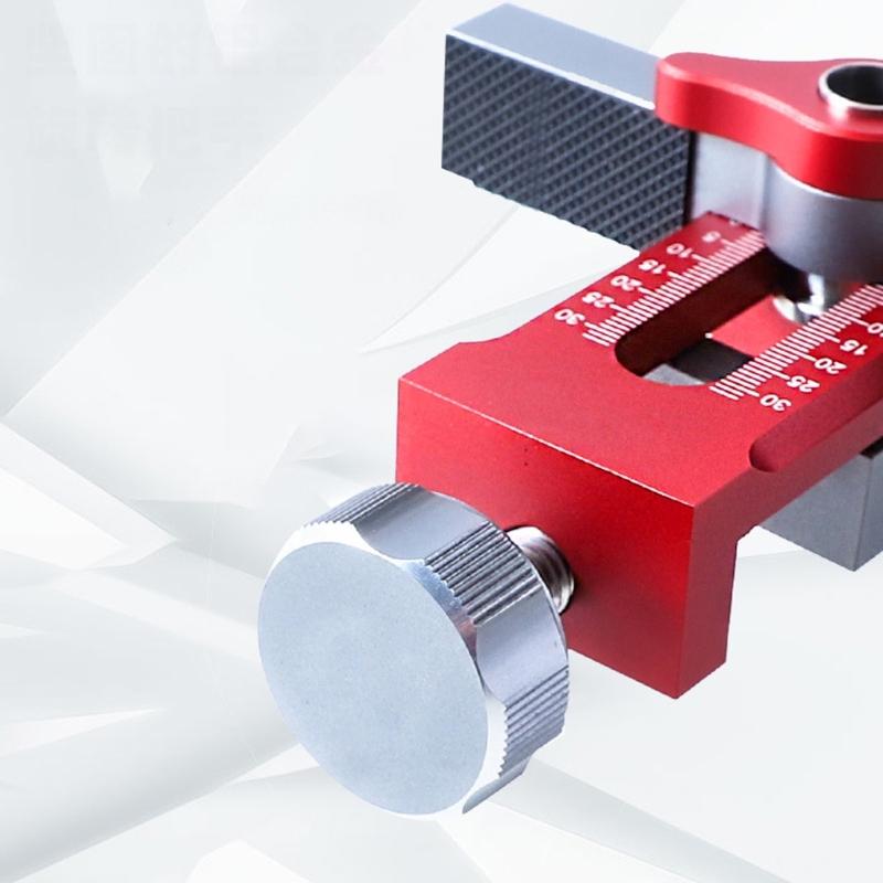 Cabinet Door Installation Positioning Tool Adjustable Length Positioner Mounting Jig Drill Locator for Most Cabinet Door