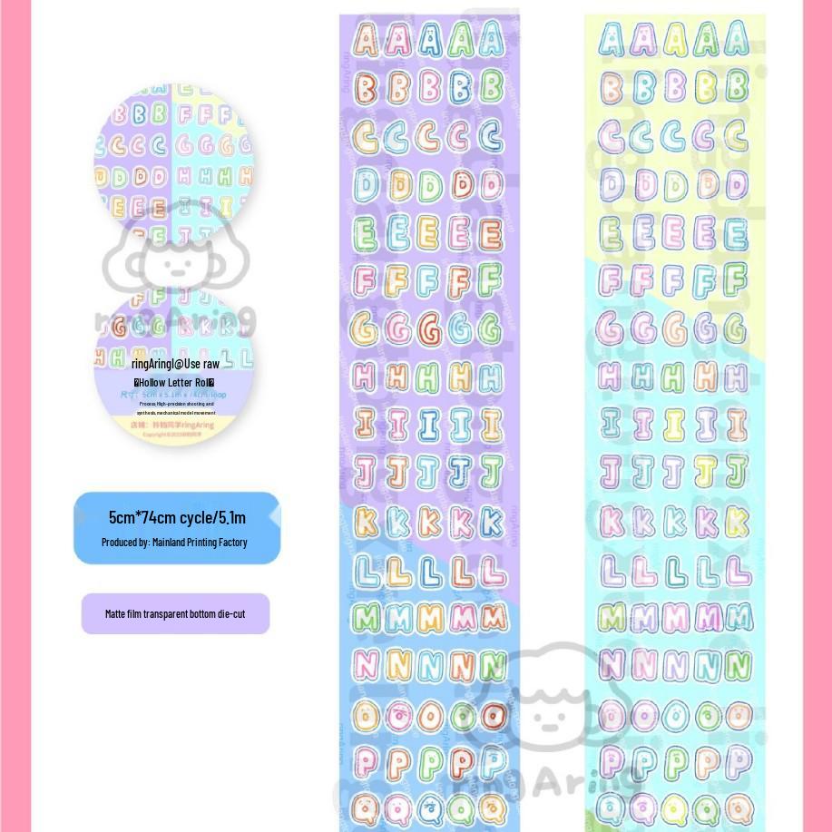 Bell Class Tape Vol. 29-30: Colorful Letter & Graffiti Fun Frame Planner Stickers