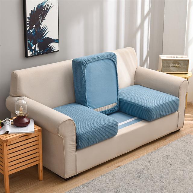 

Чехол на подушку из бархата в клетку, эластичный чехол для дивана, универсальный чехол для подушки из ткани Four Seasons All-Inclusive, нескользящий чехол 1PC Size-1