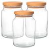 3 Piece Jar With Wooden Lid - Large