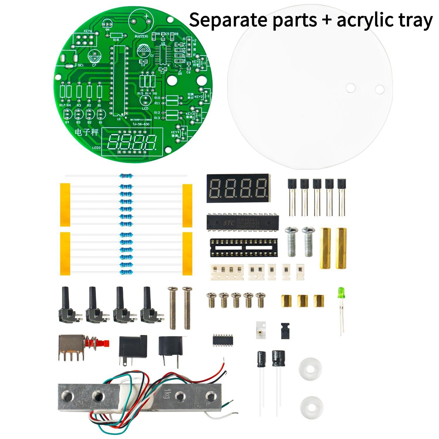 

TJ-56-630 51 Single-Chip Microcontroller Electronic Scale Kit, DIY Homemade Scale Spare Parts 5V