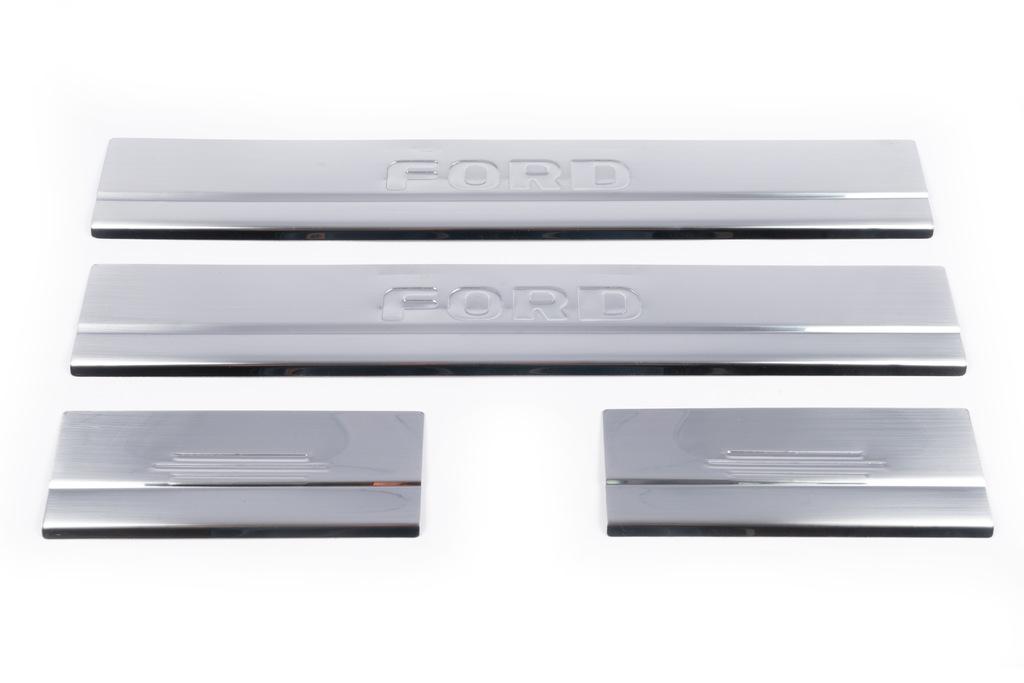 Door Sills Carmos V1 (4 Pcs, Stainless Steel) for Ford Kuga 2008-2013