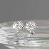 925 Silver Oat One-Touch Ring Earrings W
