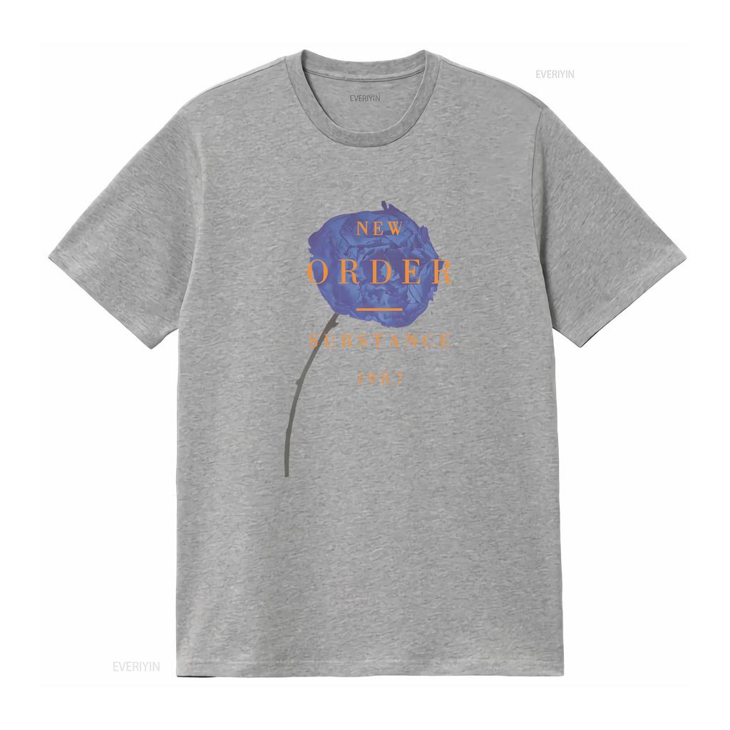 New Order Substance 1987 Band Album Full Size T Shirt S4538 Vintage Washed Soft Versatile Casual Slightly Top For Everyday Wear