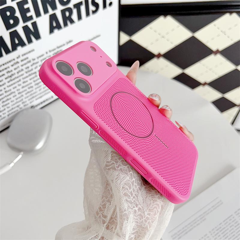 Breathable Heat Dissipation Magnetic For Magsafe Case For Apple iPhone 17 Air 16 15 14 Plus 13 12 Pro Max Shockproof Hard Cover