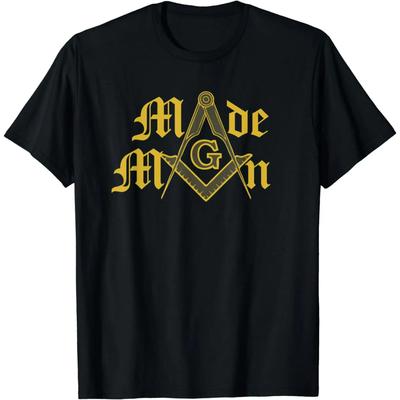 Freimaurer Illuminati Zirkel Hergestellt Mann Freimaurer Geschenk T-Shirt 100% Baumwolle Rundhals Kurzarm Lässig Herren T-Shirt Größe S3XL