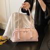 Bolsa de boliche de grande capacidade, nova moda feminina, bolsa simples, versátil, portátil, de ombro