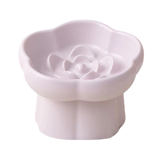 Ceramic Slow Feeder Pet Bowl Dogs Cats Anti-Choking Slow Eating Food Bowl Elevated