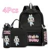 4Pcs/set Cute Backpack 750Ml Outdoor Sports Water Bottle Girl Boy Teen Student Schoolbag Child Kid Large Capacity Bookbag