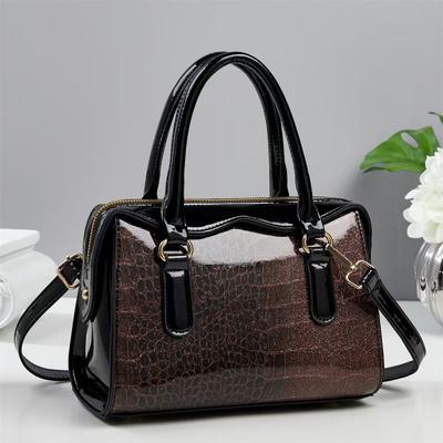 Versatile and Minimalist Handbag, New Stone Patterned Crossbody Bag with Patchwork, Casual and Fashionable Shoulder Bag