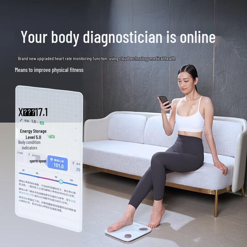 PICOOC Mini-lite Smart Body Fat Scale & Resistance Band Combo